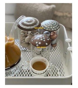 Luxury Decorative Storage <b>Box</b> Set with 3 Round Containers and Tray Handmade Modern Organizer for Jewelry <b>Trinkets</b> Home Table - Product Image 4
