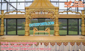 Maravilloso Mandap Maharani para Bodas Indias, Mandap de Madera con Aspecto de Madera, Mandap Mastani de FRP, Mandap de Diseño Hindú para Bodas, Mandap Sultan de Suiza - Product Image 2