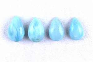 Venta al por mayor 2020 Lote de 4 piezas de alta calidad Natural Larimar Piedra preciosa Forma de pera Cabujón azul Fabricante de cuentas de piedra genuina - Product Image 5