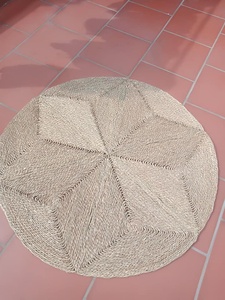 Sous-verres bohèmes en paille tressée, sets de table ronds en rotin 33 cm, tapis décoratifs de table en fibres naturelles - Macy - Product Image 4