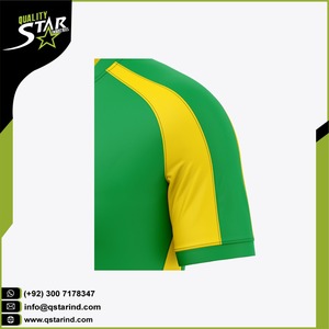 Camiseta de fútbol con diseños de logotipo personalizados para hombre, ropa de tela de malla transpirable, precio al por mayor, barata - Product Image 4