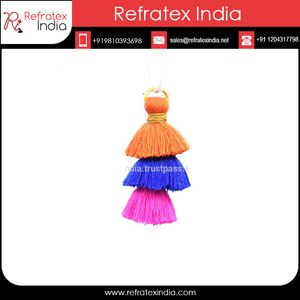 Pendientes de borlas a precio de venta al por mayor, proveedor y fabricación a granel de refractex, India, hecha en la India para la mejor calidad y bajo precio - Product Image 2