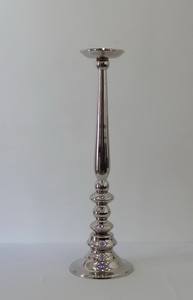 Premium Embossed Church <b>Candle</b> Stand Aluminum Nickel Plated / <b>Black</b> Antique Color Classical Royal Design <b>Candle</b> <b>Pillar</b> <b>Holder</b> - Product Image 3