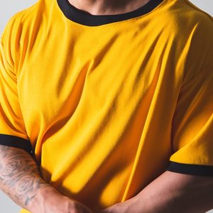 Venta al por mayor de camisetas de gran tamaño para hombre 100% algodón pesado microfibra manga corta de talla grande logotipo personalizado impreso Digital método sólido - Product Image 3