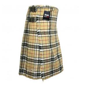 Best Quality Scottish Traditional Highland Yellow and Black Kilt Mens Kilt Traditional Plaid Belt Scottish Tartan - Product Image 3
