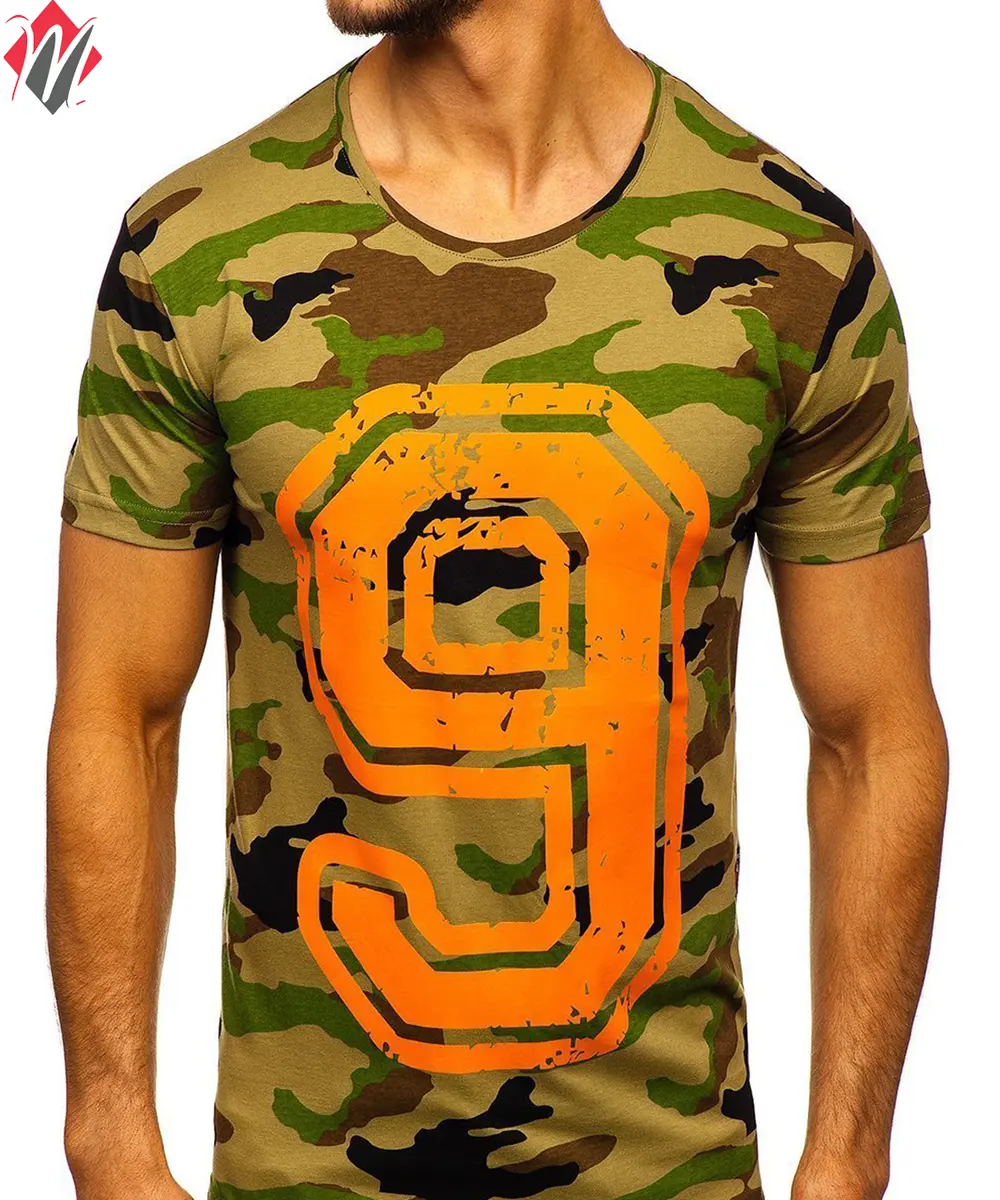 Custom Performance Camouflage T Shirt Men Quick Dry Outdoor Fit T Shirts Camo Print Chest Pocket Short Sleeve TShirt