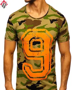 Custom Performance Camouflage T-Shirt Heren Snel Droog Outdoor Fit T-Shirts Camo Print Borstzak Korte Mouw Tshirt