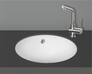 Nuevo producto Chines Luxury Ceramic Sanitary Ware Oval Table Top Lavabo Debajo del mostrador 450x300mm Fabricación EN LA India. - Product Image 1