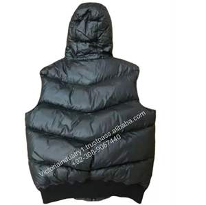 Veste de vol sans manches personnalisée pour hommes avec motif de broderie confortable Vêtements pour hommes à col montant de style classique - Product Image 2