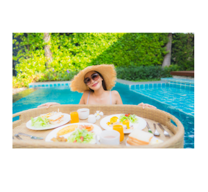 หัตถกรรมสระว่ายน้ำลอยถาดกลมสี่เหลี่ยมรูปหัวใจจากเวียดนาม - Product Image 5