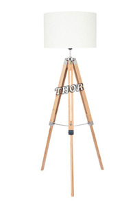 โคมไฟตั้งพื้นขาตั้งไม้สักคลาสสิกแนววินเทจพร้อมเฉดสีทะเลการตกแต่งบ้านสมัยใหม่ได้รับการรับรองจากโรงงานสำหรับห้องนั่งเล่น - Product Image 2