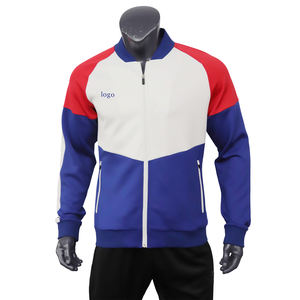 Chaqueta deportiva para hombre, servicio OEM, con cremallera completa, Patchwork, logo personalizado, Unisex, venta al por mayor - Product Image 4