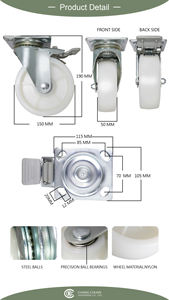 ลูกล้อวัสดุโพลีโพรพิลีน6นิ้ว - Product Image 6