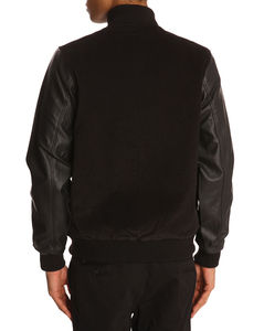 Manches en cuir véritable, veste de Baseball de haute qualité avec fermeture frontale, entièrement doublé, personnalisée - Product Image 5