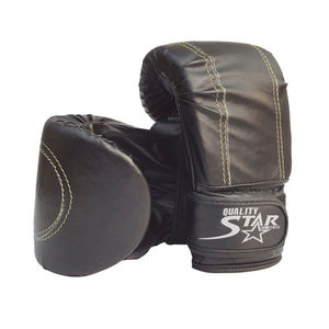 Derniers gants de boxe Couleur noire Rayé blanc 12 Oz Gants d'entraînement de poinçonnage en cuir PU Gants en cuir synthétique à vendre - Product Image 1