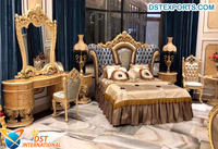 Lit blanc de style français de luxe en teck, sculpté à la main, durable, meubles de chambre à coucher en bois massif européen