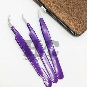 แหนบถอนขนตาปลอมโลโก้ตามสั่งอุปกรณ์สแตนเลสสำหรับการต่อขนตาบรรจุภัณฑ์แบบพรีเมียม - Product Image 5