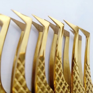 Pinzas para extensiones de pestañas de acero inoxidable japonesas puntiagudas profesionales de alta calidad, herramienta de belleza probada a mano, tendencia - Product Image 4