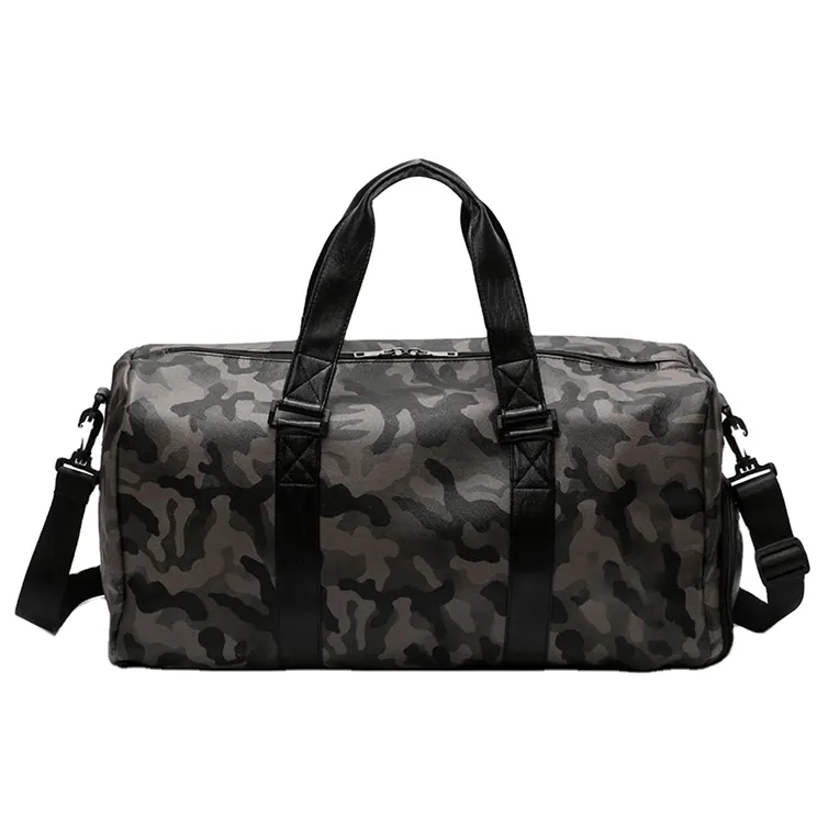 Duffel bolsa de couro esportiva para academia, ou bolsa de viagem para homens, com serviço personalizado, roupa de fitness, 2022