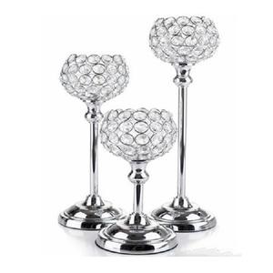 Unique Design Luxury <b>Crystal</b> & Metal Pillar Candle Stand for Home <b>Decor</b>-Export Quality - Product Image 3
