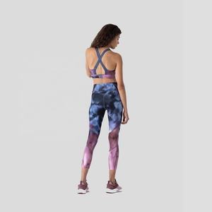 Conjunto de Yoga de 2 Piezas con Logotipo Personalizado, Precio al por Mayor, Cintura Alta, Cuello Redondo, Spandex/Poliéster, Leggings de Moda para Mujer con Efecto Levanta Glúteos - Product Image 3