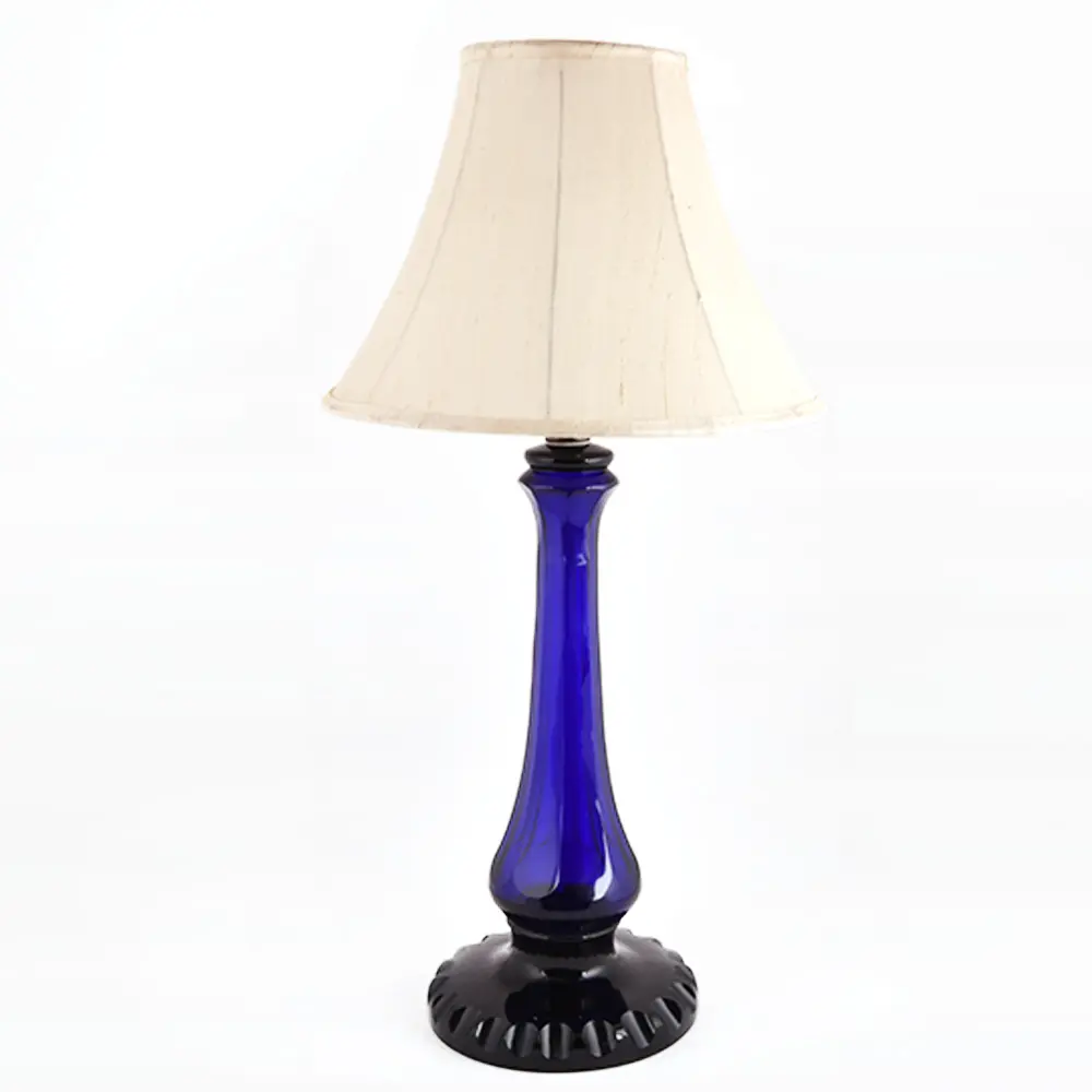 Cobalt Blue Glass Lamp
