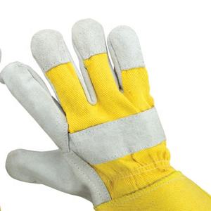 Guantes de trabajo de cuero dividido Rigger canadiense más vendidos, cómodos guantes de seguridad de tela de algodón, cuero de invierno - Product Image 4