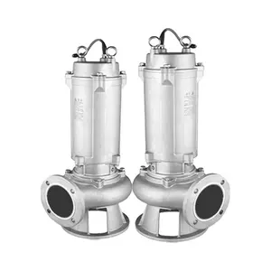 4" acid resistant 3 phase sump stainless hot water sewage pump WQP ac drain pump biogas diving 100m3h submersible sewage pump