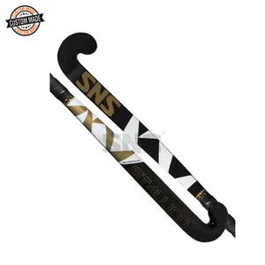 Wholesale Quantity Supplier of Painted Head Sticker Artwork Beginner Quality Wooden Field Hockey Stick