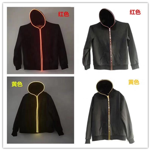 Nicro-sweat à capuche lumineux, LED/EL, de haute qualité, pour hommes, vêtements de danse pour le décor de fête, Costumes - Product Image 2