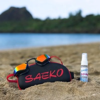 Étui pour lunettes de natation SAEKO en EVA noir recyclable et personnalisable, couleurs Pantone personnalisées, logo disponible, 18x10x5.5cm, modèle LY45
