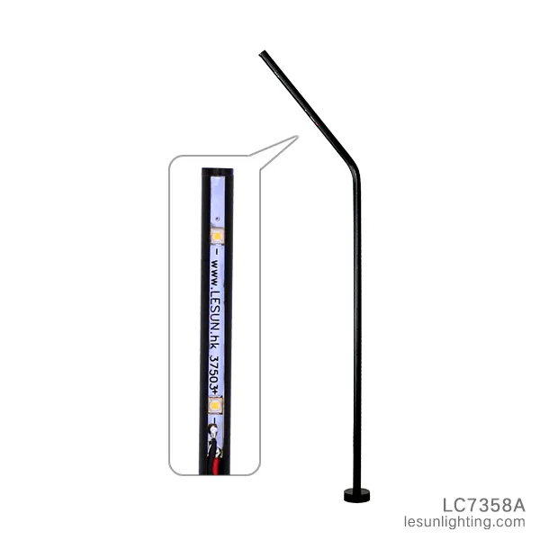 Hotsale bent 3W led ยืนตู้โชว์ spotlight สำหรับตู้เครื่องประดับ LC7358A