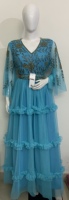Robe de soirée longue moulante en tissu filet doux, ornée de paillettes, d'appliques, de pompons et de perles, idéale pour le tapis rouge, pour femme
