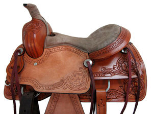 Premium 14-18\" <b>Seat</b> Size Genuine Leather Barrel <b>Racing</b> Western Horse Saddle Tack Set Multiple Colors Available - Product Image 3