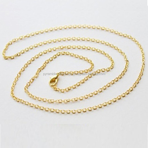 Cadena de Plata de Ley Chapada en Oro con Eslabones Ovalados NanPlanetSilver, Elegantes Accesorios y Componentes para Joyería - Product Image 1