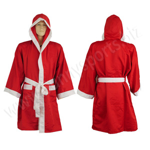 Robe de boxer avec capuche, vêtement en satin bleu, de haute qualité, nouvelle collection - Product Image 4