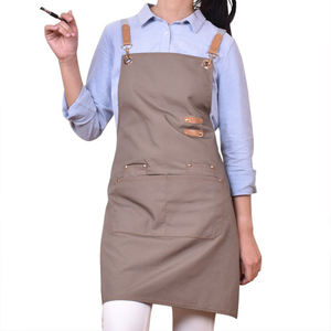 Toile délavée, bretelles en cuir marrons et en coton, tabliers de Salon, pour barbier, travail, 2019 - Product Image 1