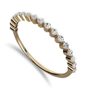 Bague de fiançailles, cadeau du Nouvel An, diamants naturels, or massif, sertissage classique, taille brillant, certifié IGI INGEMCO, collection Inde - Product Image 3