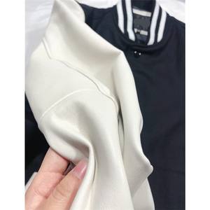 Chaqueta de Béisbol Casual de Lana para Hombre, Estilo Universitario, Reversible, Manga Corta con Ribete, Estilo Informal, Novedad de 2020 - Product Image 4