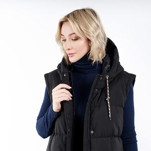 Manteau d'hiver à capuche 2025 en gros, doudoune longue, veste longue matelassée, gilet d'hiver pour femme - Product Image 4