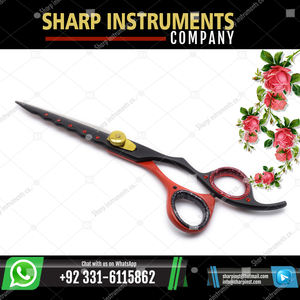 Tijeras profesionales para cabello negro y rojo Herramientas para extensiones de cabello - Product Image 4