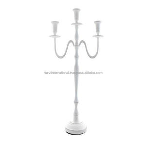 Designer crystal ball nickle plated 3 arms metal aluminium attractive design <b>candelabra</b> for home decoration - Product Image 4