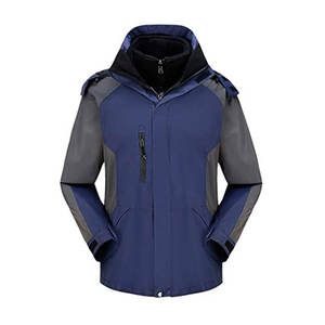 Veste coupe-vent à capuche personnalisée en gros, 100% coton/100% polyester, mode d'hiver, veste bomber décontractée pour homme lavée - Product Image 5