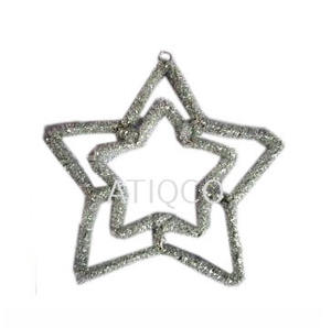 Moderne Vintage X-Mas Suspendu Décoration Fil de Fer et Perles de Verre Ventilateur pour Arbre de Noël Élégant et Dernier Ornement Suspendu - Product Image 5