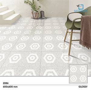 600x600mm Nouveau Design 3d Look Blanc Couleur Élégant Look Haute Qualité Polonais Corps Porcelaine Mur Plancher Grands Carreaux Pour L'exportation Américaine - Product Image 6