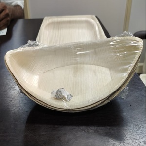 จานแบบใช้แล้วทิ้งใบปาล์มแกะสลักลายต้นไม้สำหรับงานปาร์ตี้เป็นมิตรต่อสิ่งแวดล้อม - Product Image 2