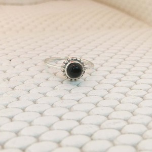 925เครื่องประดับเงินสเตอร์ลิงลำลองและงานแต่งงานแหวนพลอยโอนิกซ์สีดำน่ารักพร้อมเครื่องประดับชั้นดีสำหรับผู้หญิง - Product Image 1