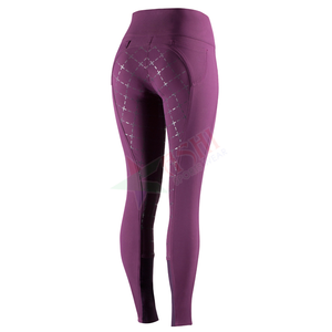 Best Selling Professional Equestrian Horse Riding Silicone Grip Leggings Custom Racing Tights High Waist Horse Riding Legging - Product Image 6