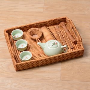 Plateaux de service en rotin fait main naturel - Product Image 4