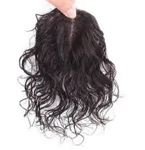 Buy 100% Natural Silk Base or Monofilament Indian Human Hair Topper Fully Customized Virgin Hairs Wholesale Prices Products